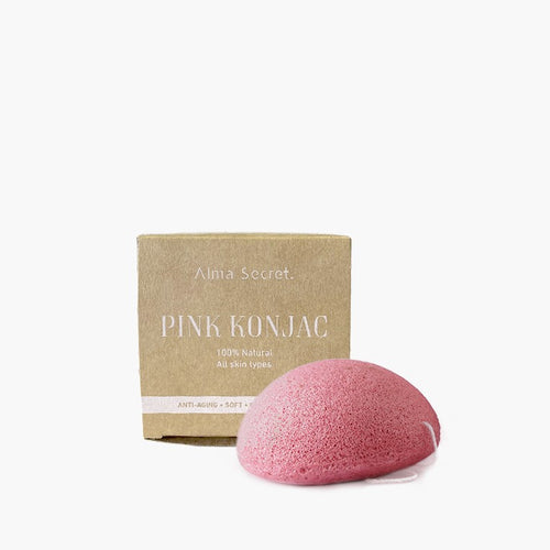 KONJAC FACIAL SPONGE PINK CLAY